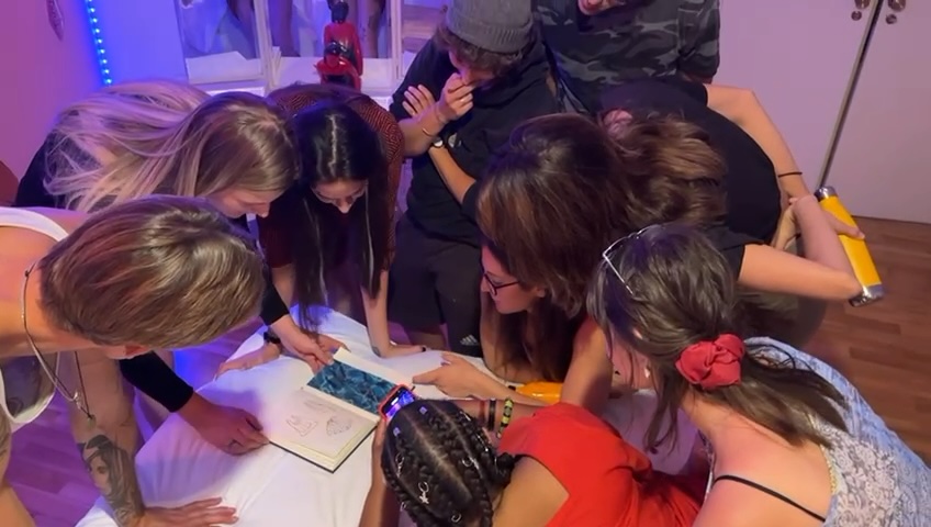 StartArt residents collaborating around a creative project
